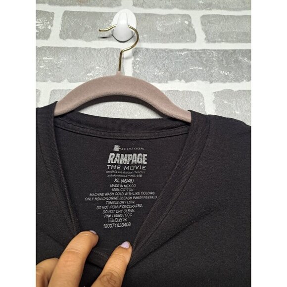 Rampage The Movie Graphic Shirt Mens Large Short Sleeve Black XL - Picture 5 of 13